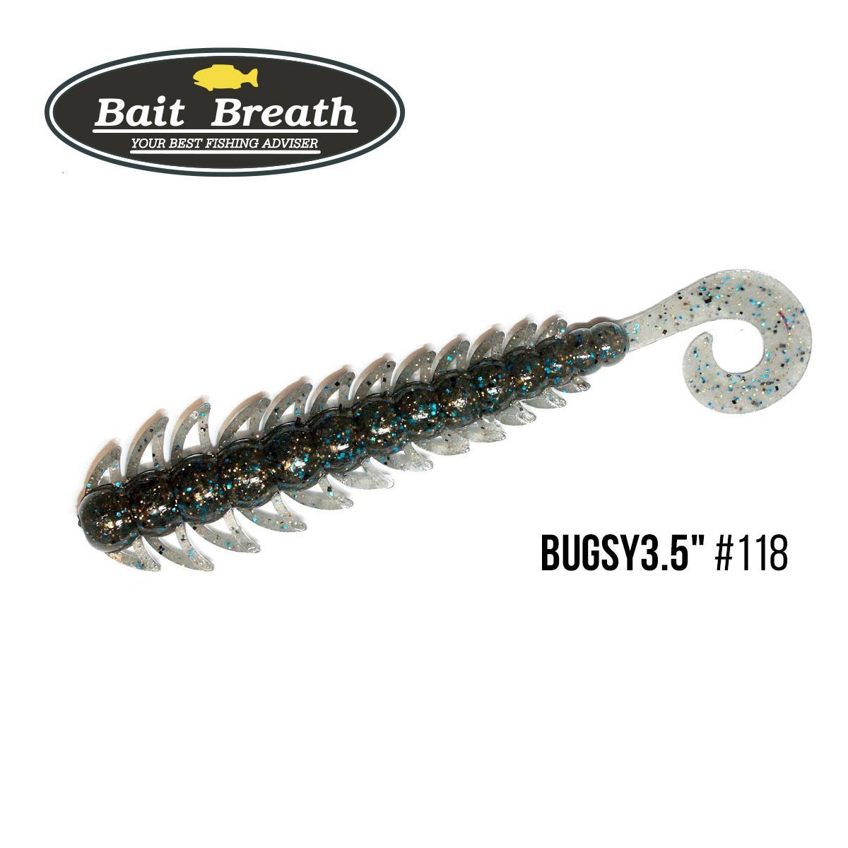 

Приманка Bait Breath BUGSY 3,5'' (8шт.) (118 Smoke/Blue・Gold・Seed )
