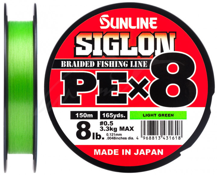 

Шнур Sunline Siglon PE х8 150m (салат.) #0.5/0.121mm 8lb/3.3kg (93335)