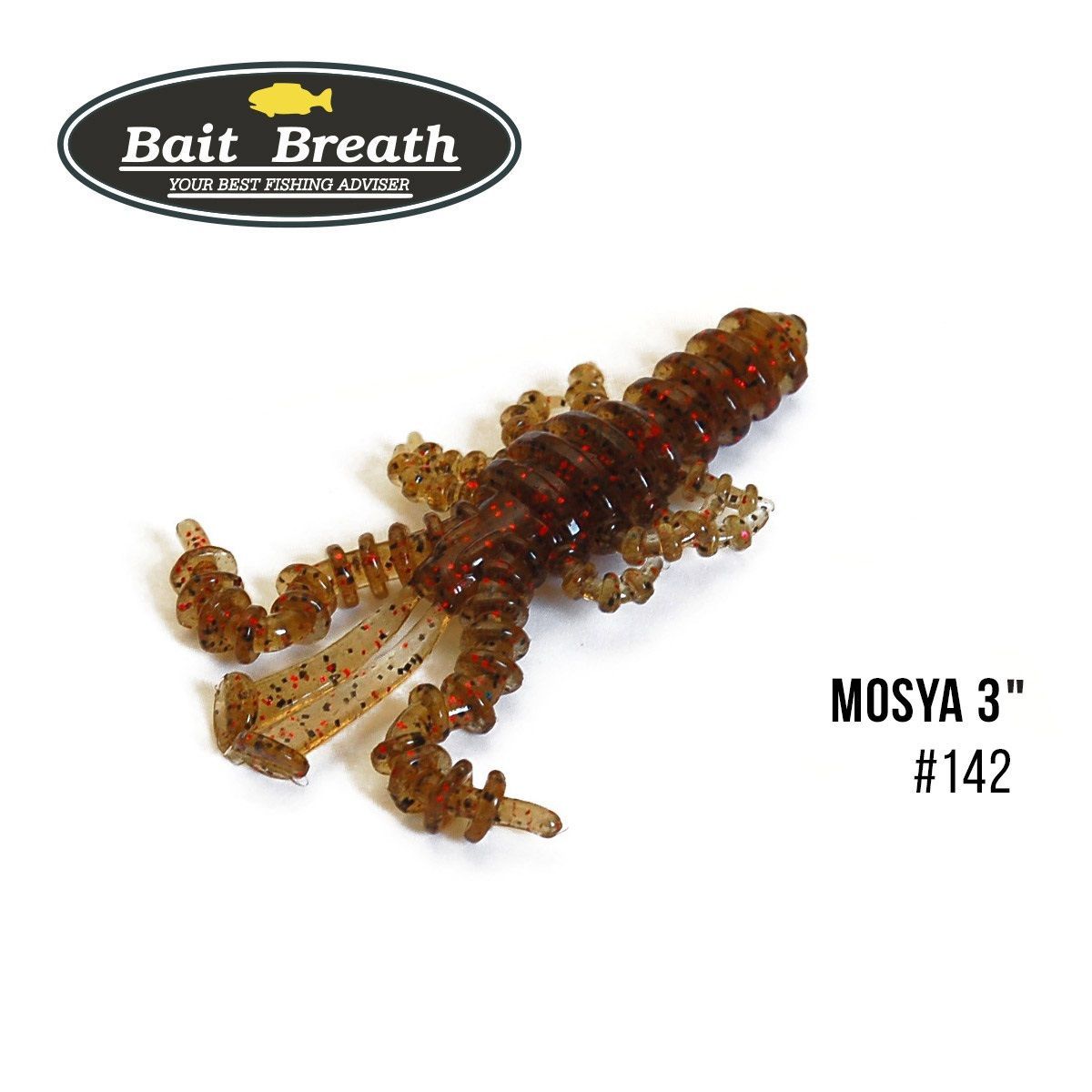 

Приманка Bait Breath U30 Mosya 3'' (6шт.) (142 Green Pumpkin/Black・Red Flake)
