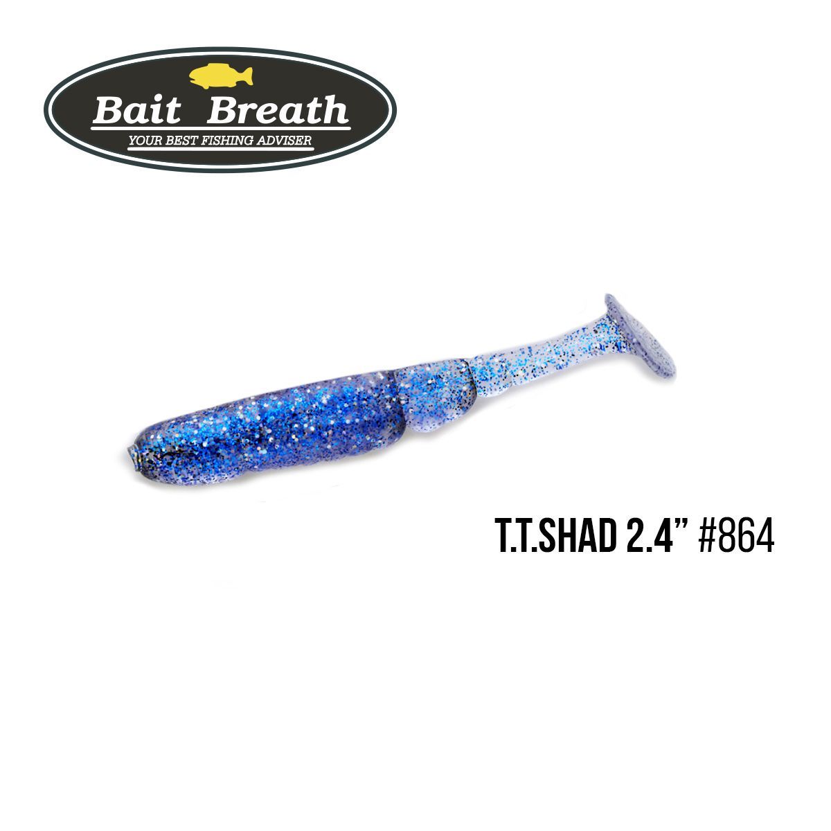 

Приманка Bait Breath T.T.Shad 2,4'' (8 шт) (S864 Blue Holo Shad)