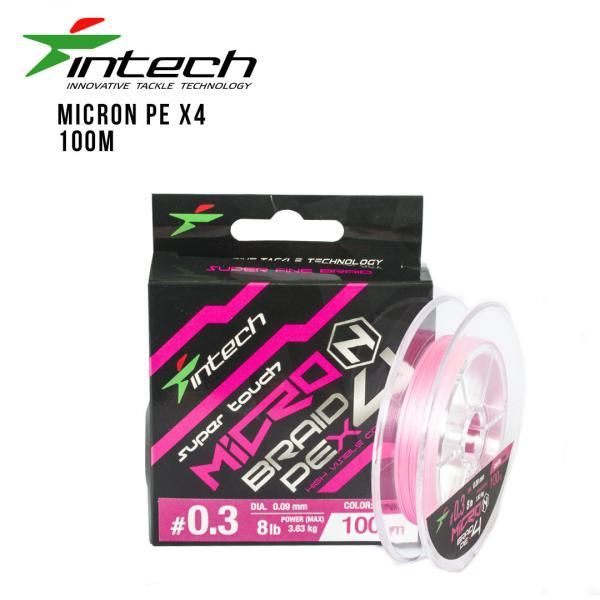 

Шнур плетеный Intech MicroN PE X4 100m (0.2 (5.5lb/2.5kg))
