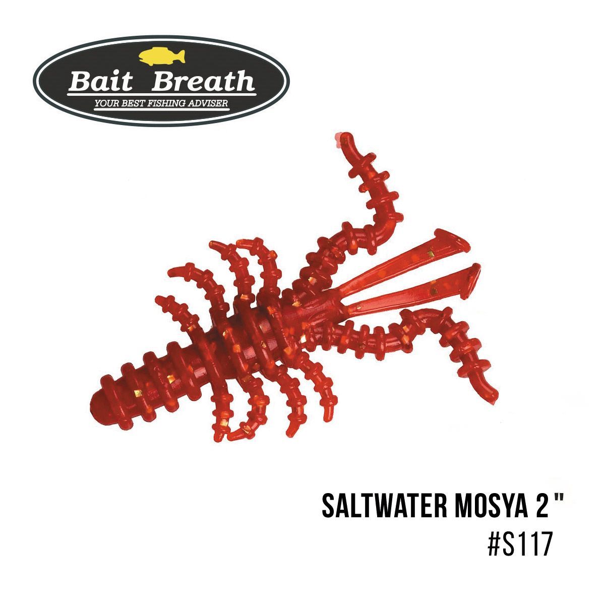 

Приманка Bait Breath Saltwater Mosya 2'' (10 шт.) (S117 Red／Gold)