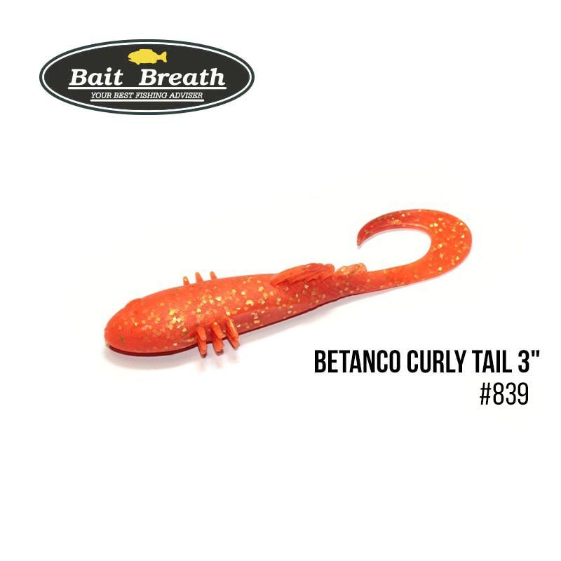 

Приманка Bait Breath BeTanCo Curly Tail 3'' (6 шт.) (S839 Orange/Goldс)