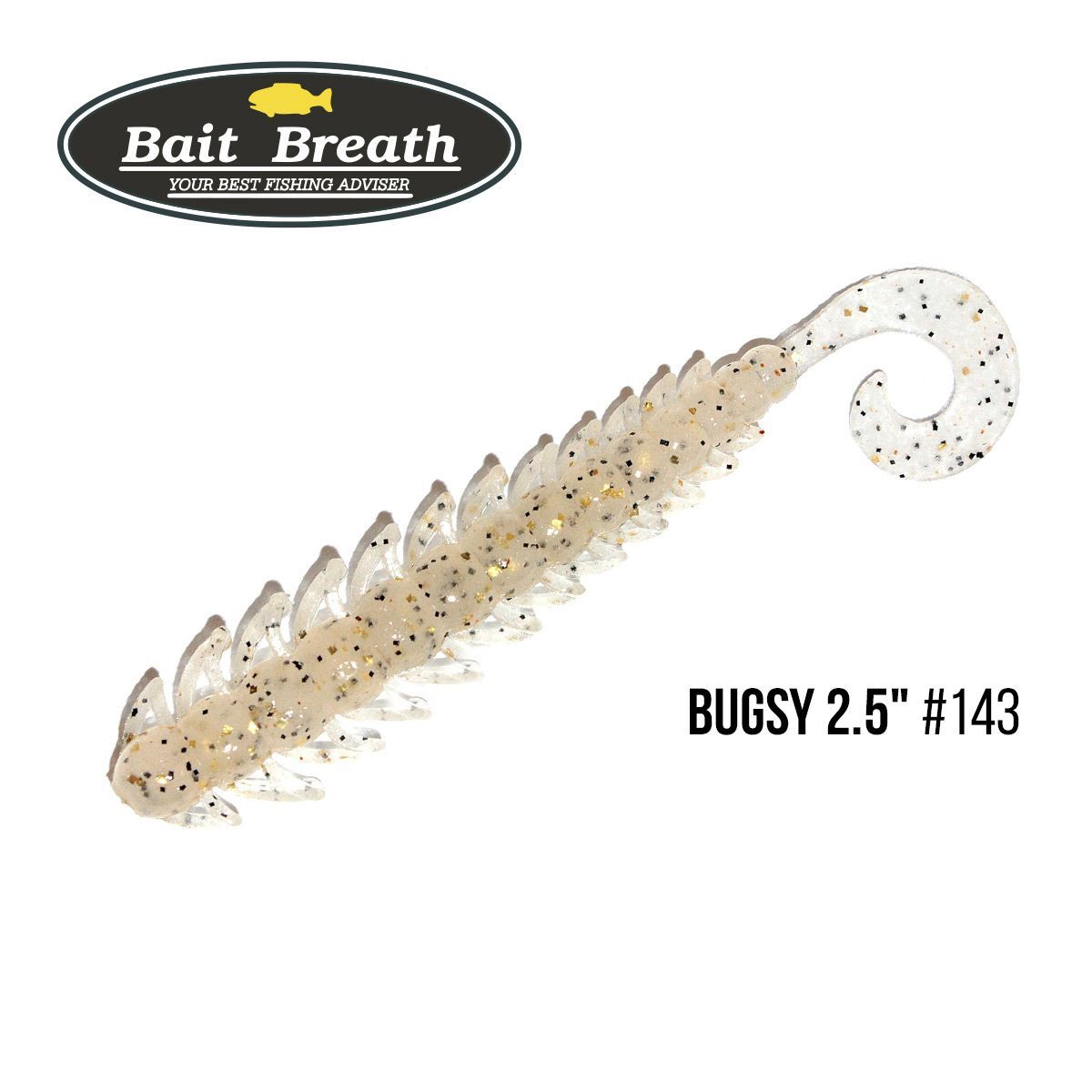 

Приманка Bait Breath BUGSY 2,5'' (10шт.) (143 Clear/Black・Gold Flake)