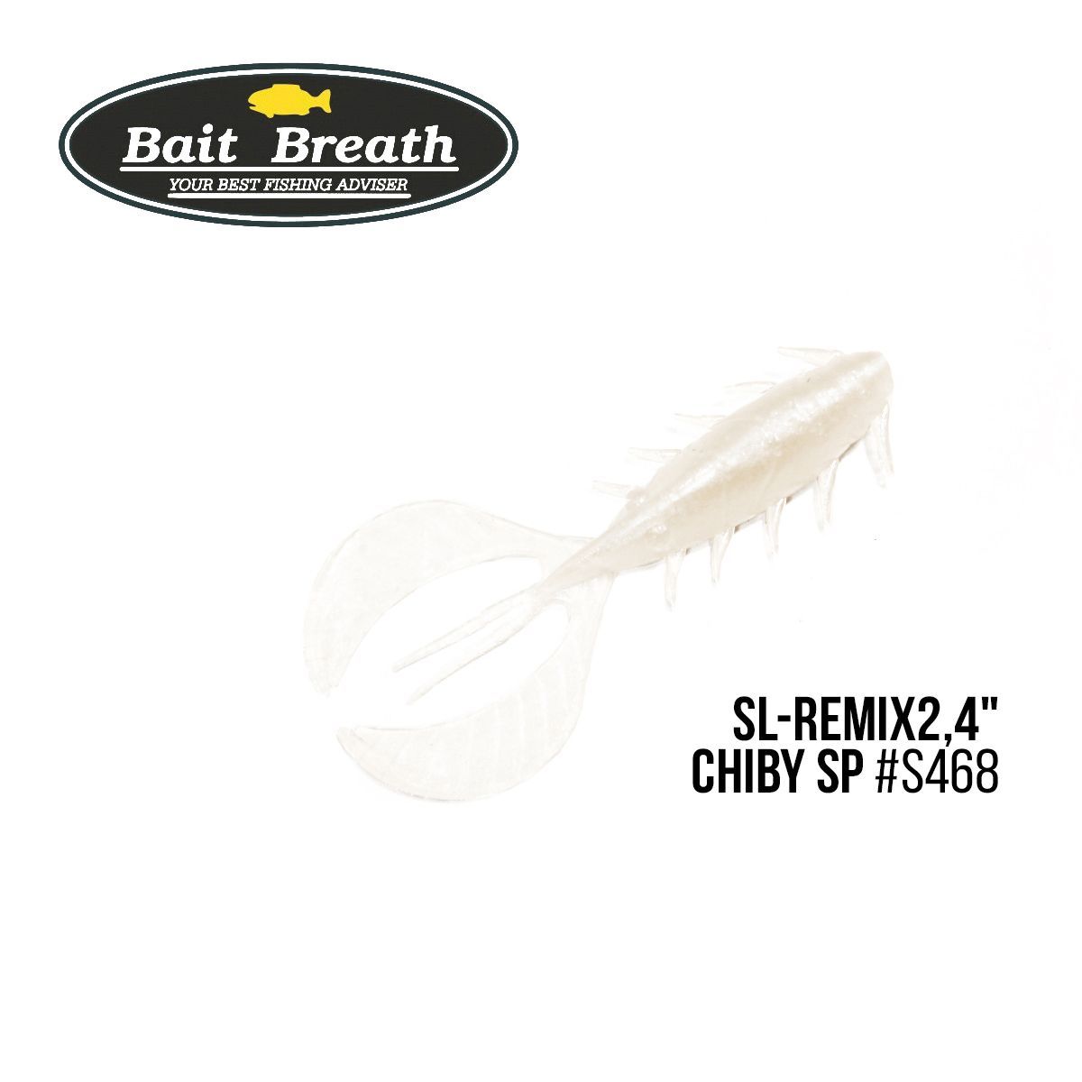 

Приманка Bait Breath SL-Remix Chiby SP 2,4'' (10 шт) (S468 Glow white pearl)