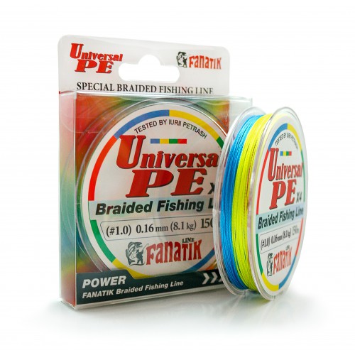 

Шнур FANATIK Universal PE X4 150 м. (#1.0) 0,16 VARICOLOURED (112731)