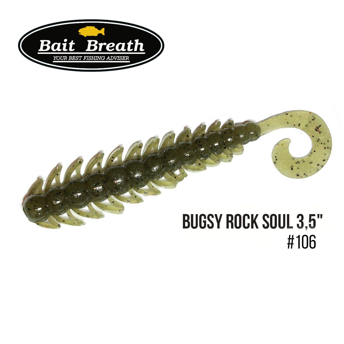 

Приманка Bait Breath BUGSY 3,5'' Rock Soul (10 шт.) (106 Watermelon / Seed)