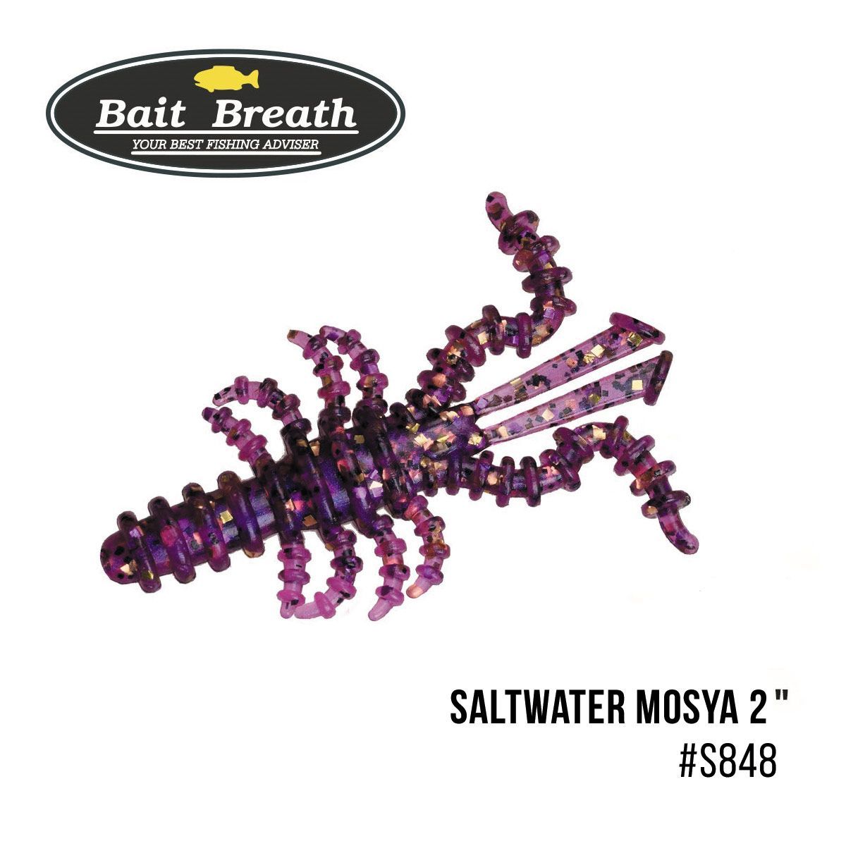 

Приманка Bait Breath Saltwater Mosya 2'' (10 шт.) (S848 Purple-PG)