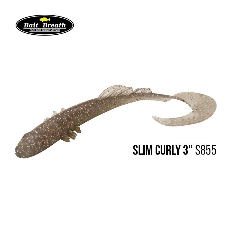 

Приманка Bait Breath BeTanCo Slim Curly 3'' (8шт) (S855 Champagne gold)