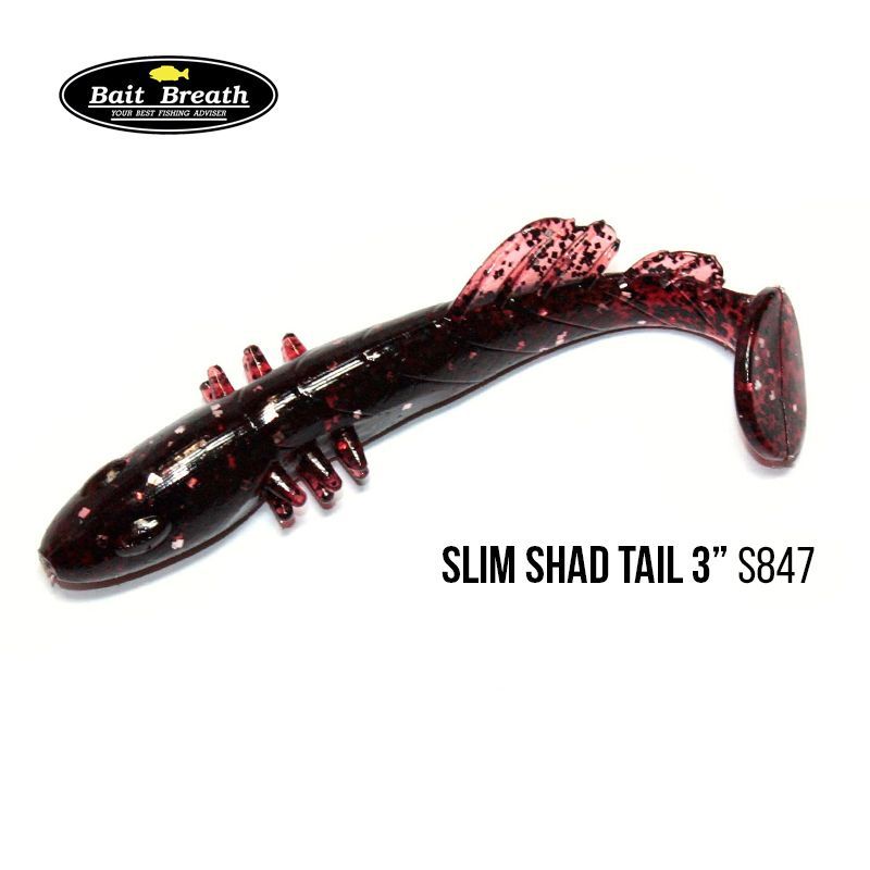 

Приманка Bait Breath BeTanCo Shad Tail Slim 3'' (8 шт.) (S847 Blood red／Silver)