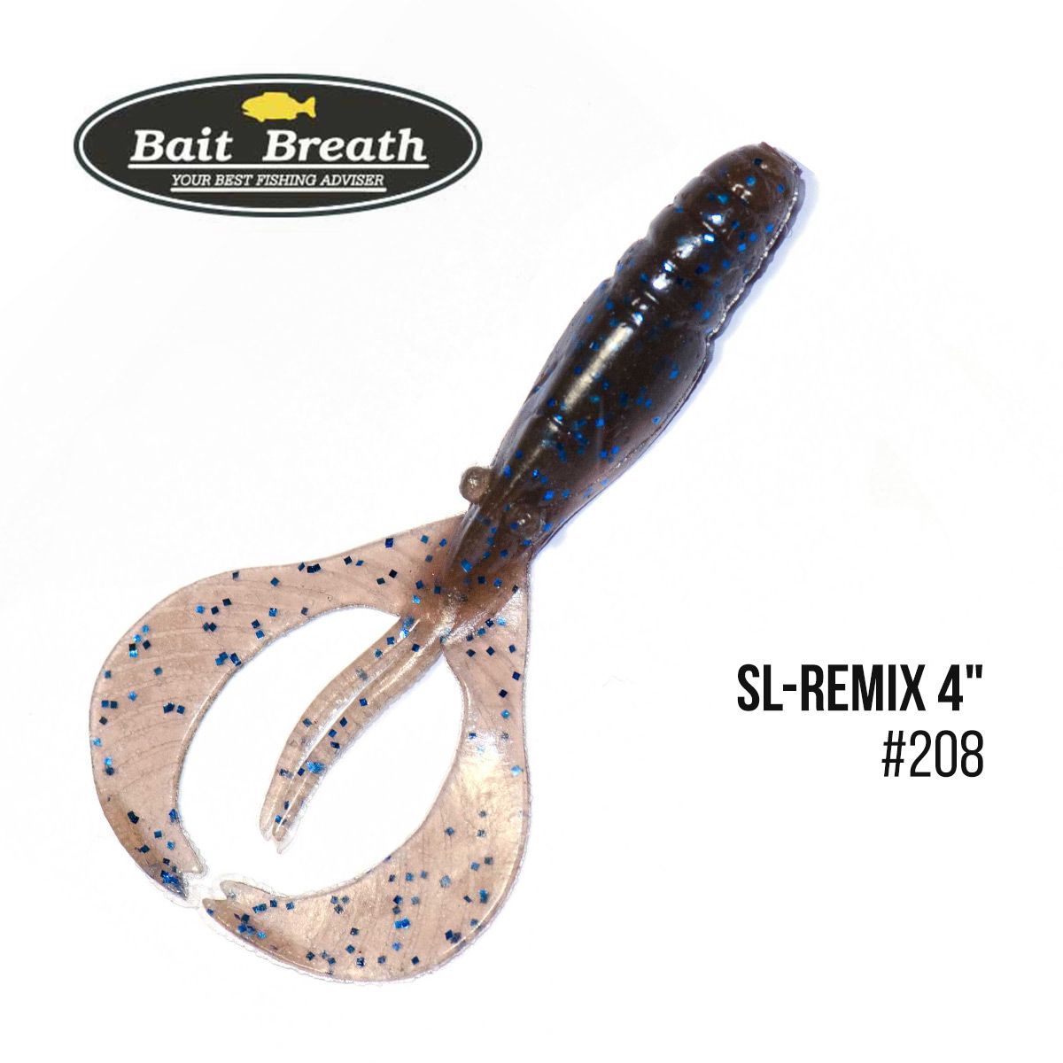 

Приманка Bait Breath SL-Remix 4'' (7шт.) (208 DARK BROWN / BLUE)