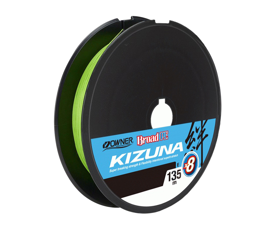 

Шнур Owner Kizuna Broad PEx8 135м 0.12мм 5.4кг Chartreuse