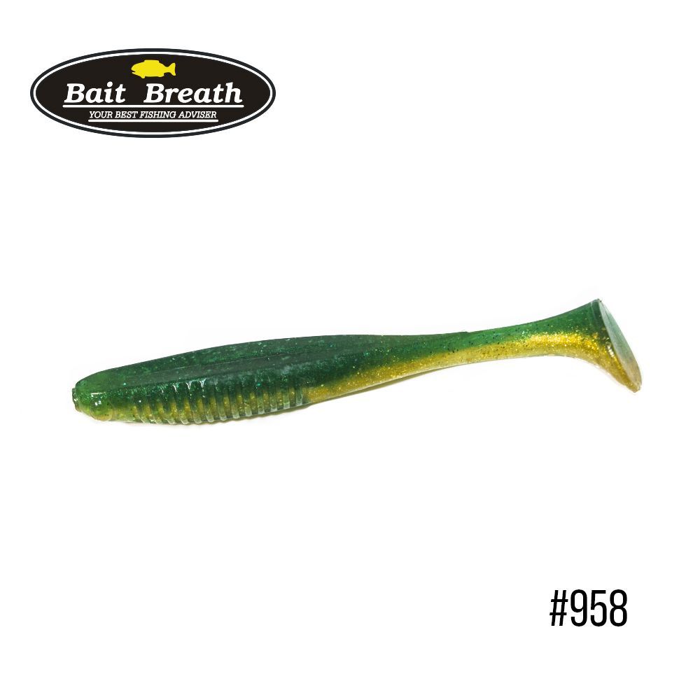 

Приманка Bait Breath E.T.Shad 3,4'' (7 шт) (958 Gold Green (2 tone color))