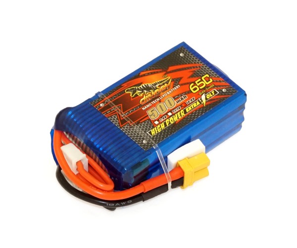 

Аккумулятор Dinogy Li-Pol 500mAh 14.8V 4S 65C XT30