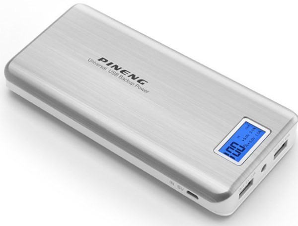 

Портативная Универсальная батарея Power Bank PINENG PN999 20000 mAh Серый
