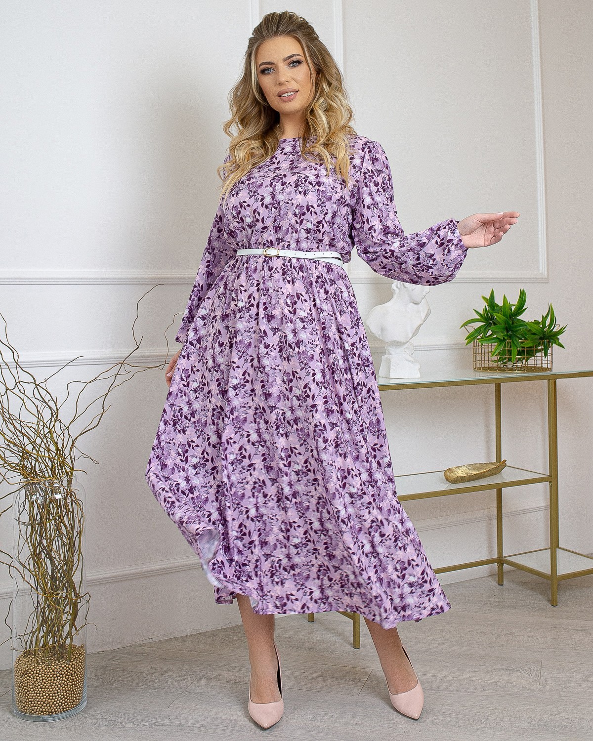 

Женское платье Fashion Look 462 сиреневый 46-48