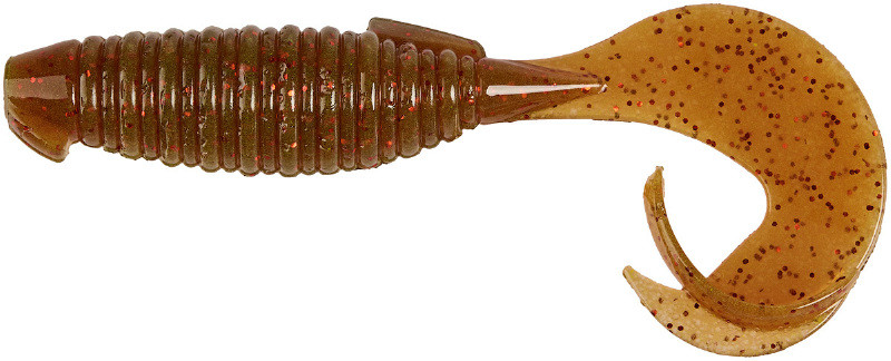 

Силикон Keitech Flapper Grub 4" (7 шт/уп) ц:pal#07 motoroil red flake (128743)