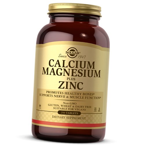 

Кальций Магний Цинк, Calcium Magnesium Plus Zinc, Solgar 250таб (36313035)