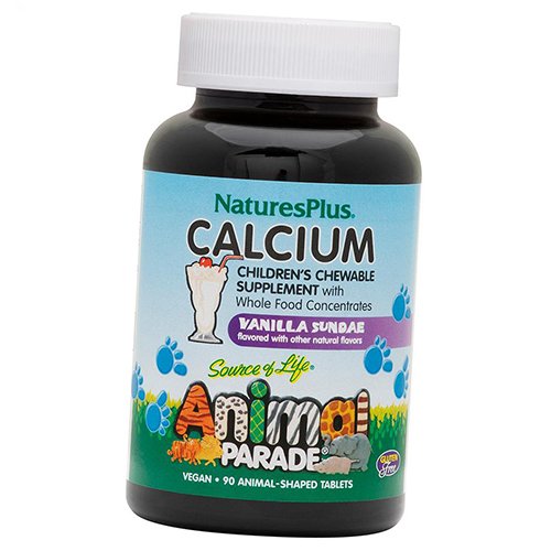 

Кальций Магний для детей, Animal Parade Calcium Children's , Nature's Plus 90таб Ванильное мороженое (36375041)