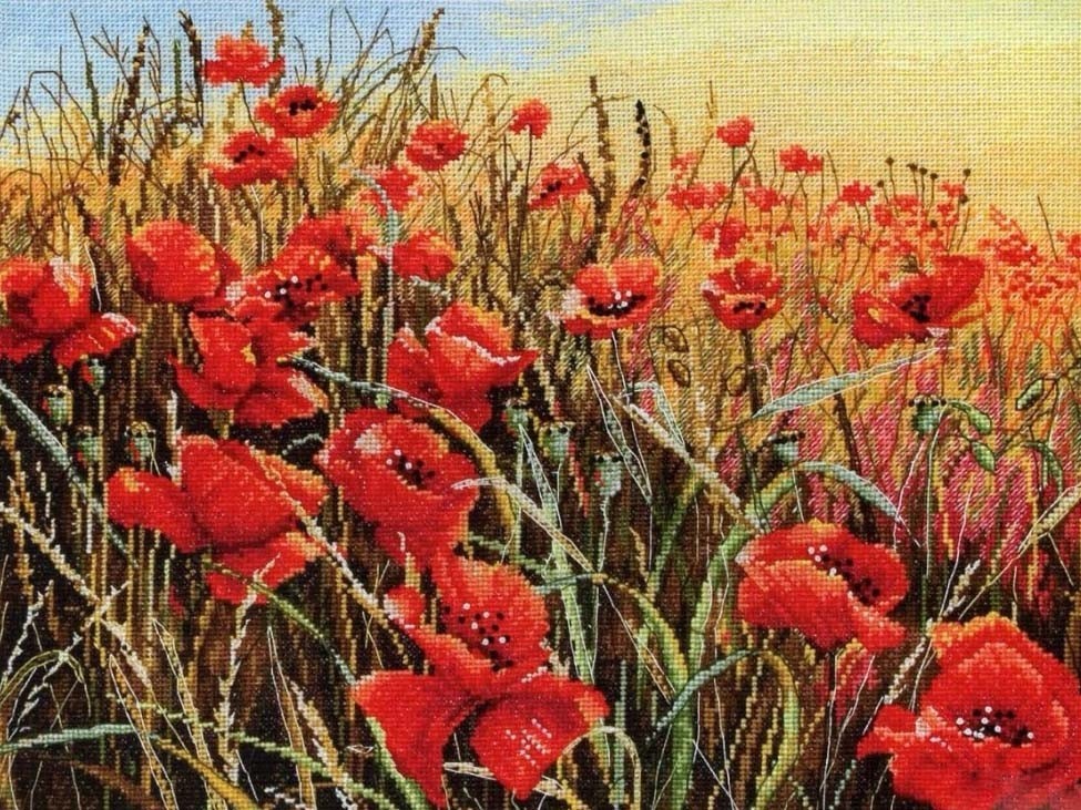 

Набор алмазная живопись Маки 30x40см