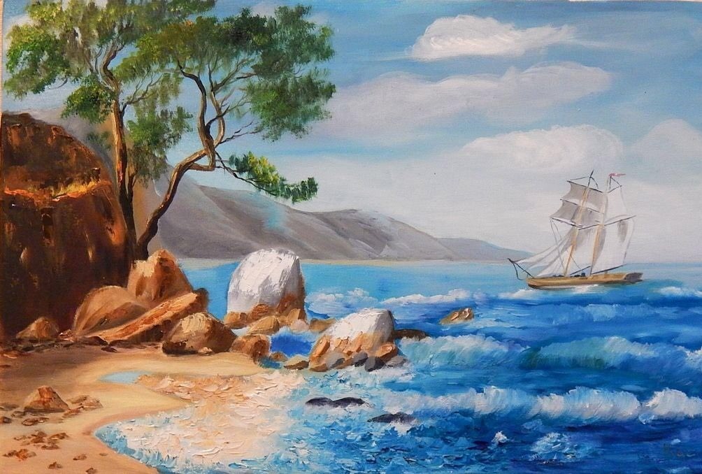 

Набор алмазная живопись Морской пейзаж 40x60см