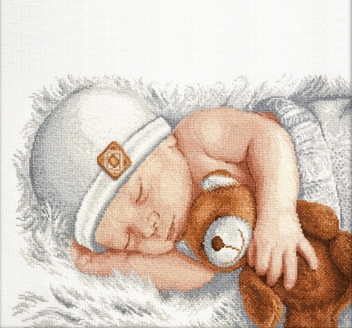 Схема вышивки «спящий малыш» (№1039446)