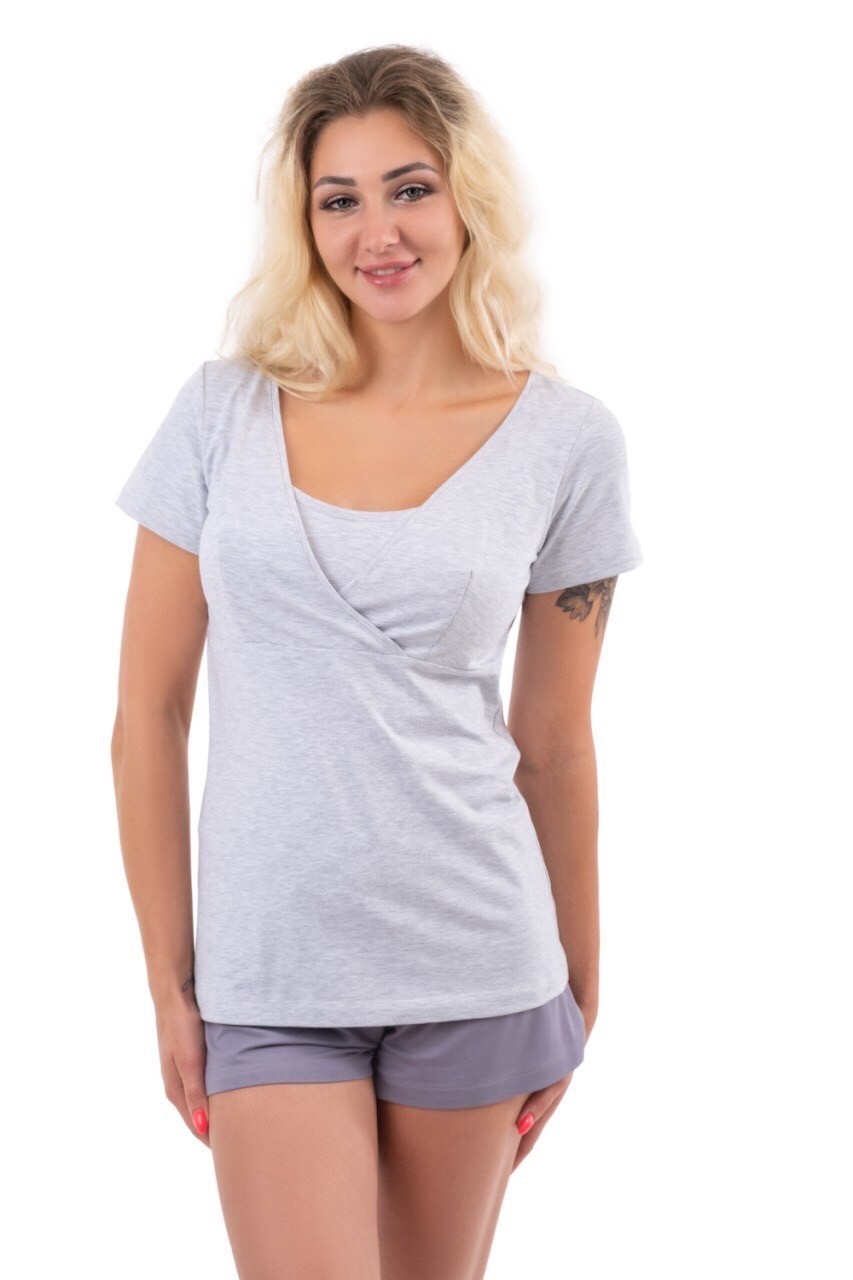 

Футболка для кормящих мам Plum XXL серый