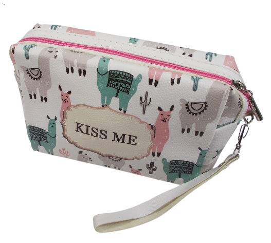 

Косметичка с ламами Kiss me 02 разноцветная