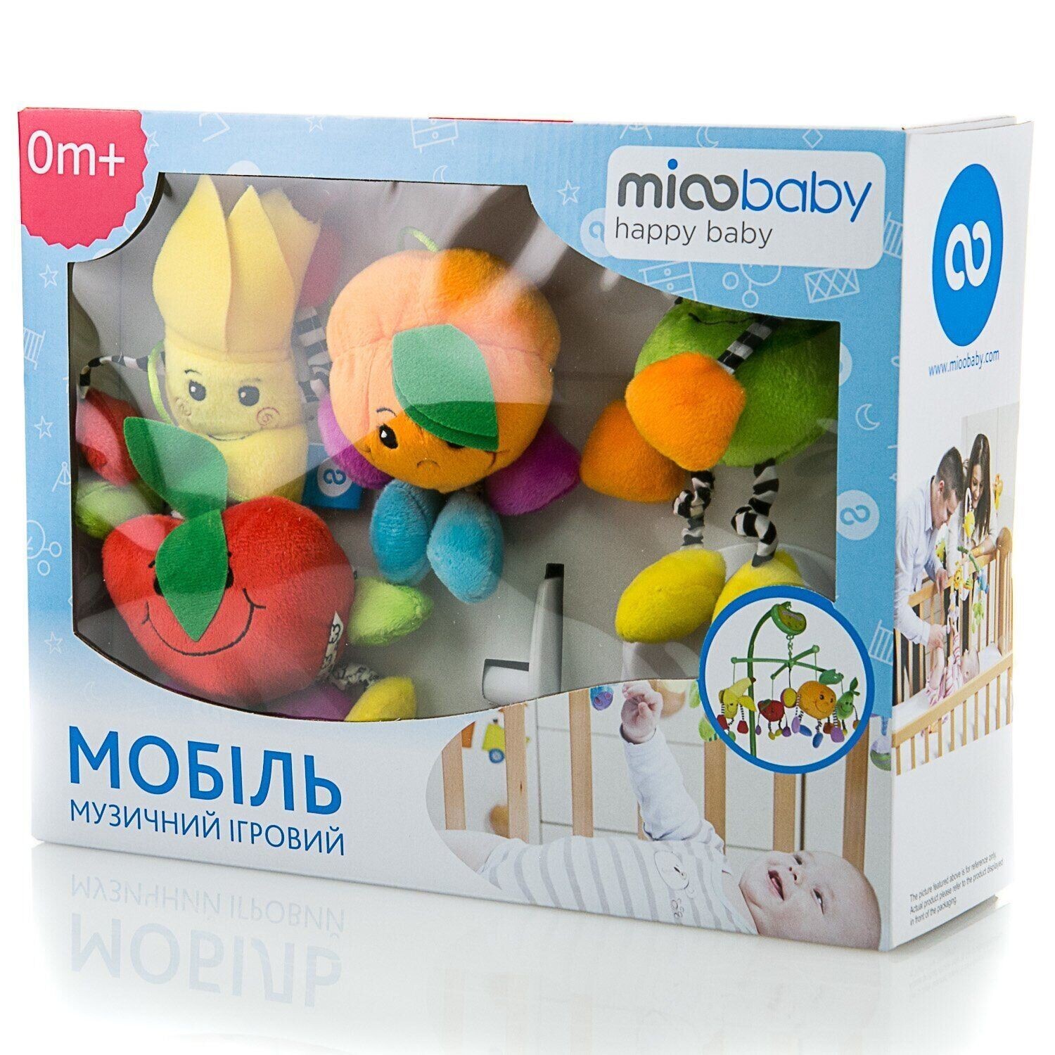 

Мобиль на кроватку Mioobaby Сочные фрукты музыкальная карусель