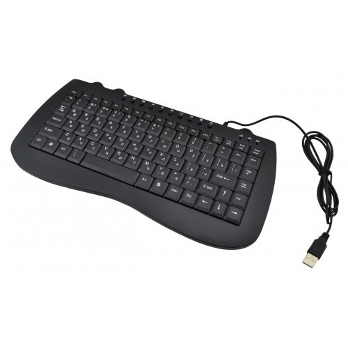 

Проводная Компактная Клавиатура 968USB русская раскладка с лазерной гравировкой Черный (31202)