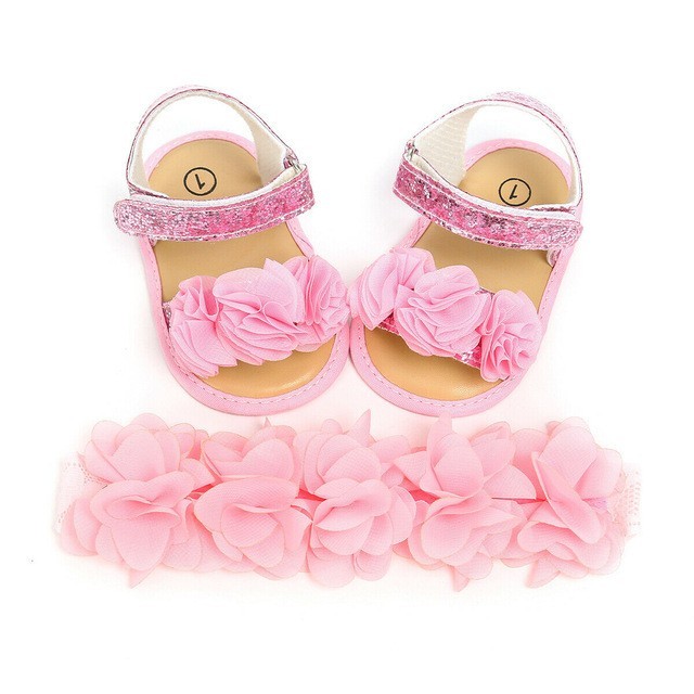 

Пинетки для девочки BabyFoot Pink с повязкой 13р розовые