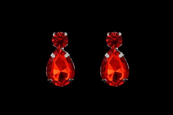 

Длинные серьги с красным камнем - RH41006-5