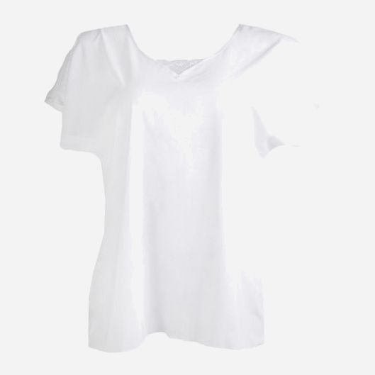 Акція на Піжамна футболка жіноча Rose & Petal RP51-7137 XS Біла від Rozetka