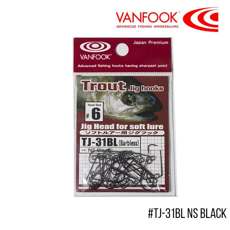 

Крючки Vanfook джиговые TJ-31BL NS Black (#6 (25шт))