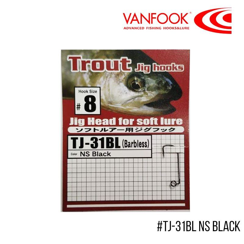 

Крючки Vanfook джиговые TJ-31BL NS Black (#8 (25шт))