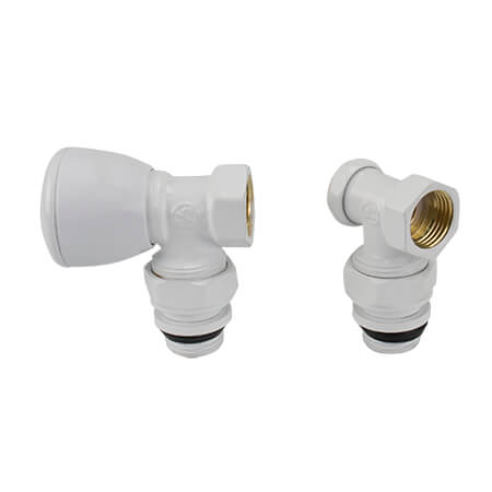 

Комплект радиаторных угловых кранов 1/2" KARRO KR319 белый