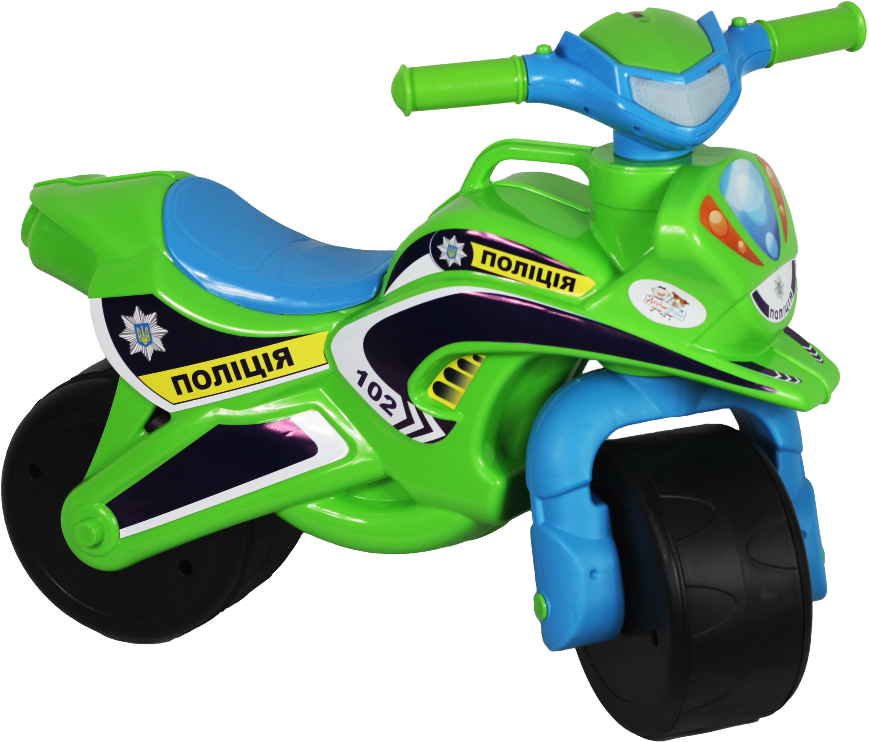 

Беговел Active Baby Police музыкальный зелено/голубой (0139-0152М)
