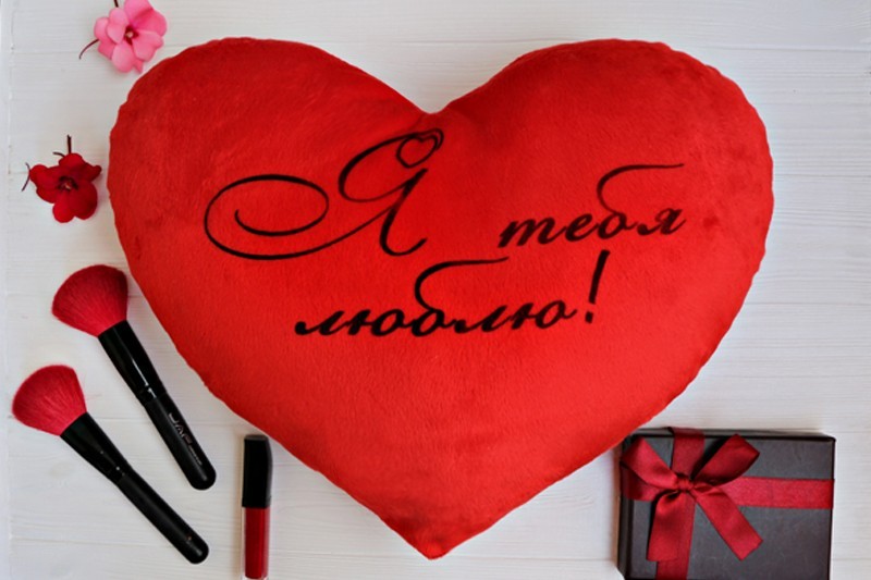 

Ночник Светящаяся подушка-игрушка "Хохлодушки" "Я тебя люблю" в форме сердца 3 в 1 / светится 7 цветами / можно спать / можно стирать вручную (Red) 2122-1R