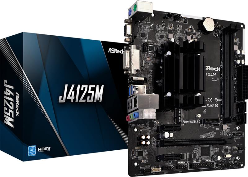 

Материнская плата ASRock J4125M Micro ATX