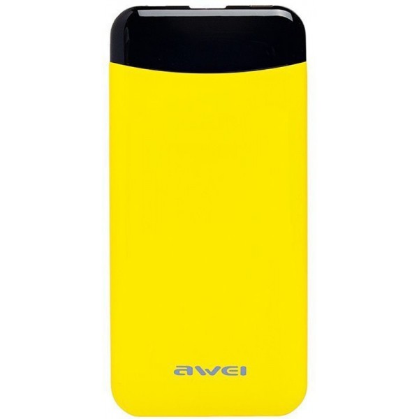 

Портативная батарея 10000 mAh AWEI P68K Power Bank Li-Polimer Yellow