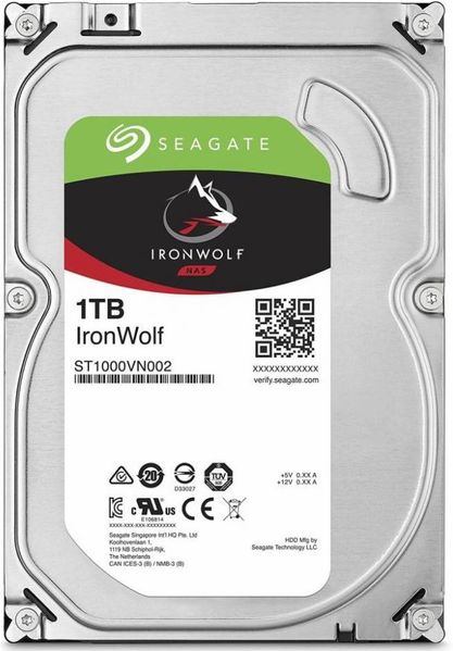 

Жесткий диск Seagate 3.5" SATA 3.0 1TB 5900 64MB IronWolf (ST1000VN002)