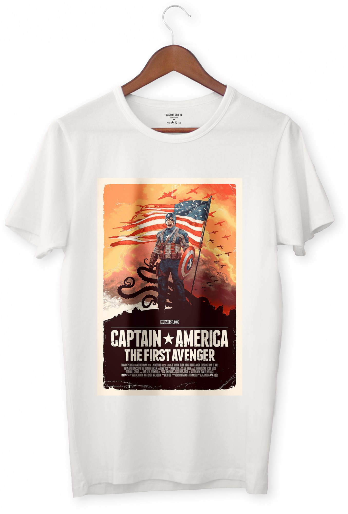 

Футболка capt america 0013  Белая, Футболка capt america 0013 M Белая