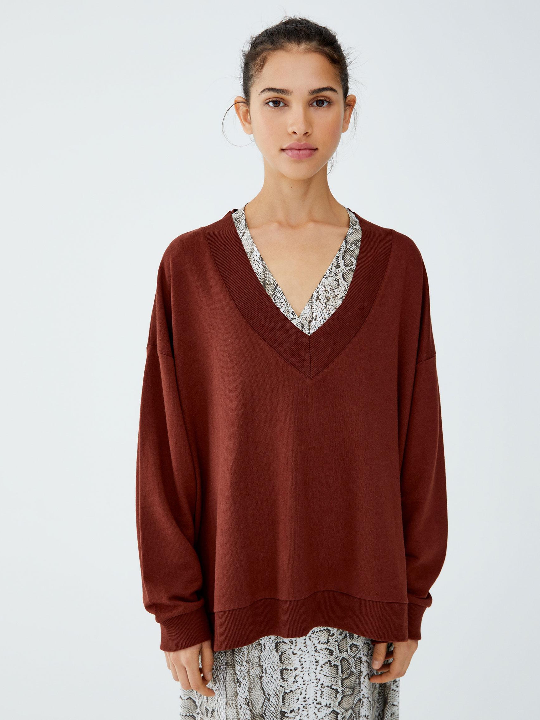 

Свитшот Pull & Bear 9591363700-ACVE S Коричневый
