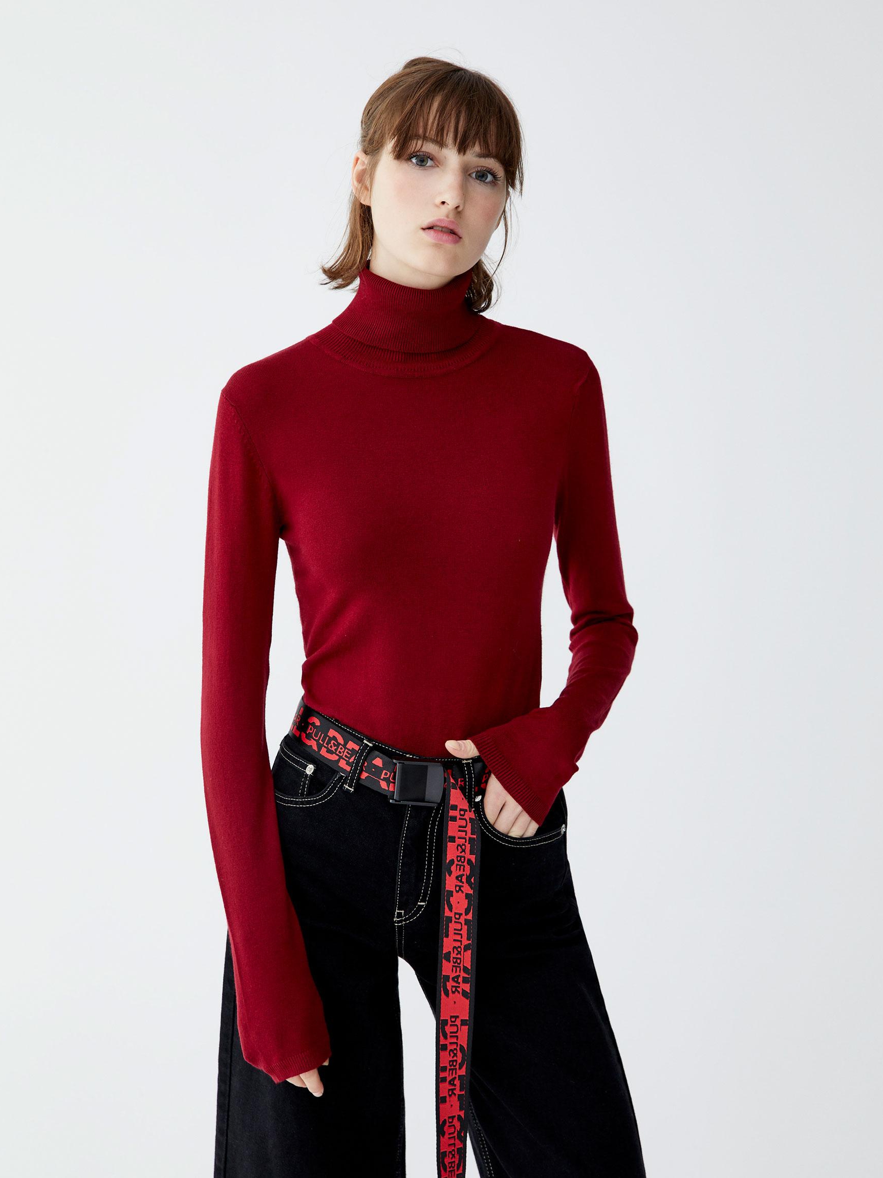 

Гольф Pull & Bear 9559304605-ACUK M Бордовый