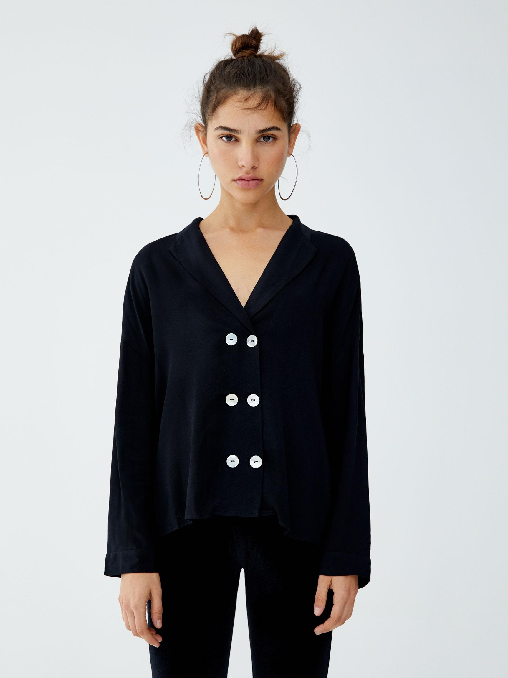 

Блузка Pull & Bear 9473328800-AAAD L Черная