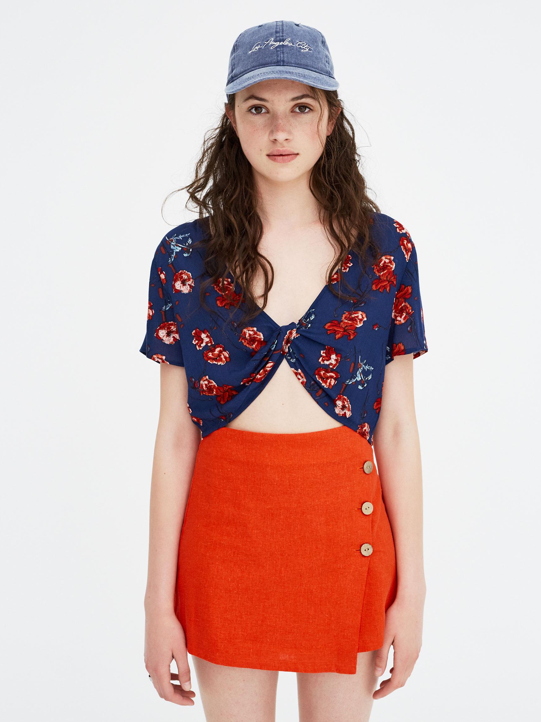 

Топ Pull & Bear 9471304401-AAYV M Синий с разноцветным