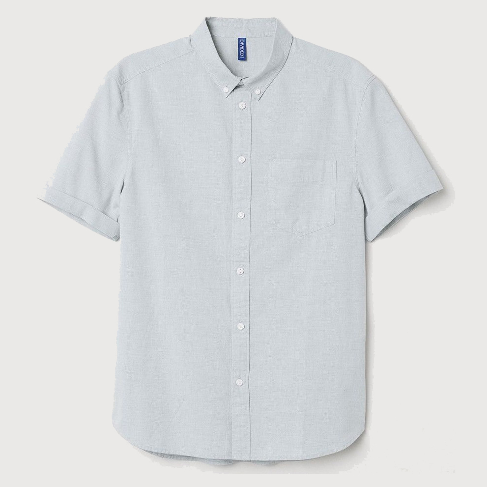

Рубашка H&M 060283236 М Серая с голубым