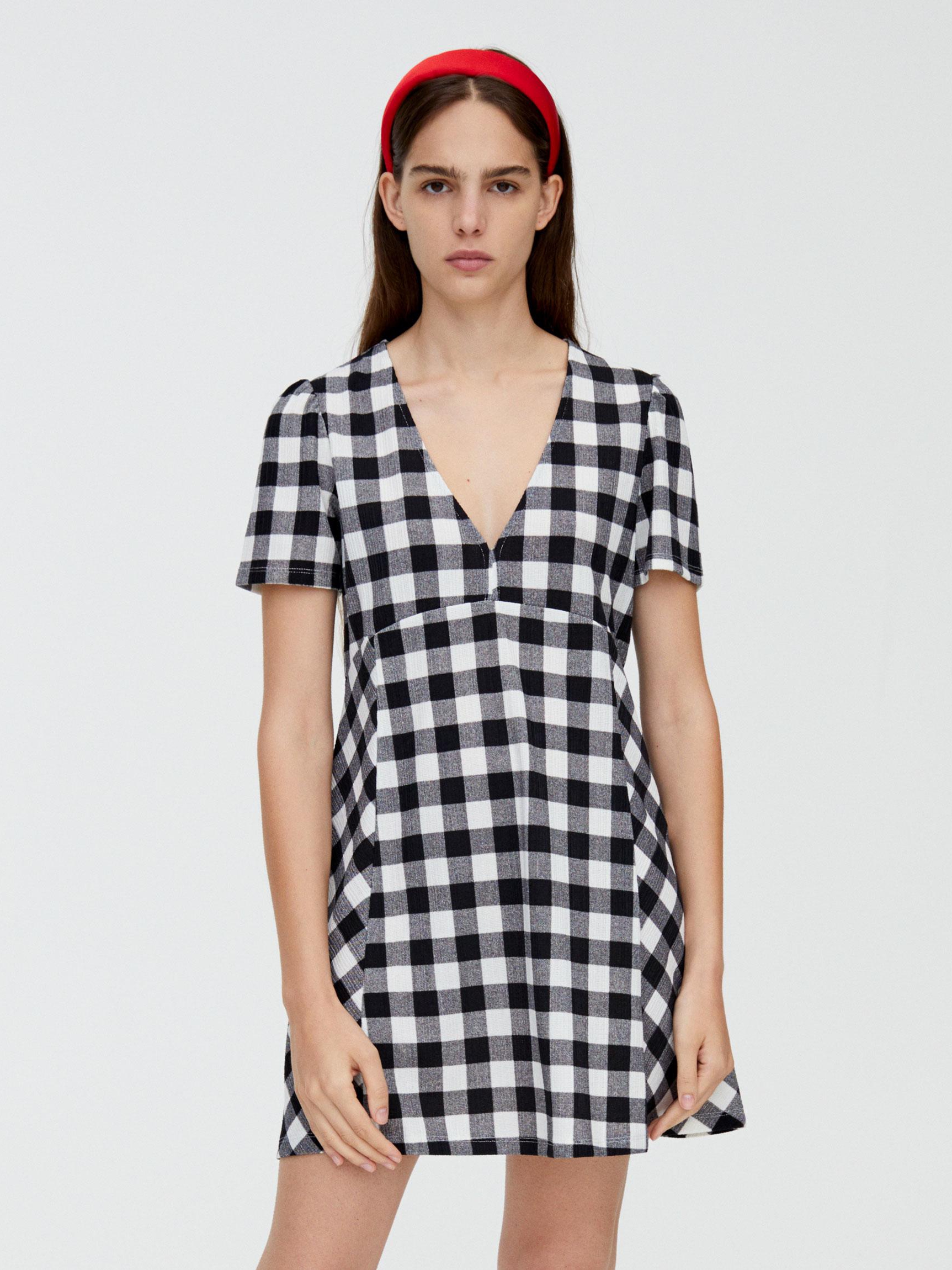 

Платье Pull & Bear 9390374800-ADLJ M Белое с черным