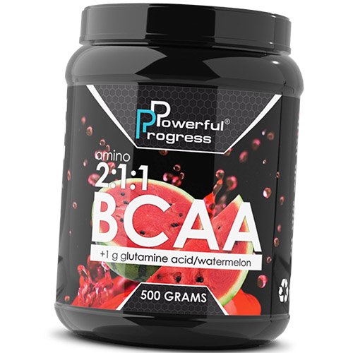 

ВСАА с Глютамином, Amino BCAA 2:1:1, Powerful Progress 500г Арбуз (28401001)