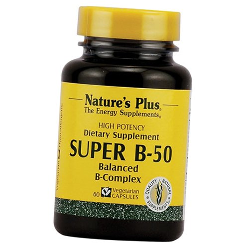 

Витамины группы В, Super B-50, Nature's Plus 60вегкапс (36375162)